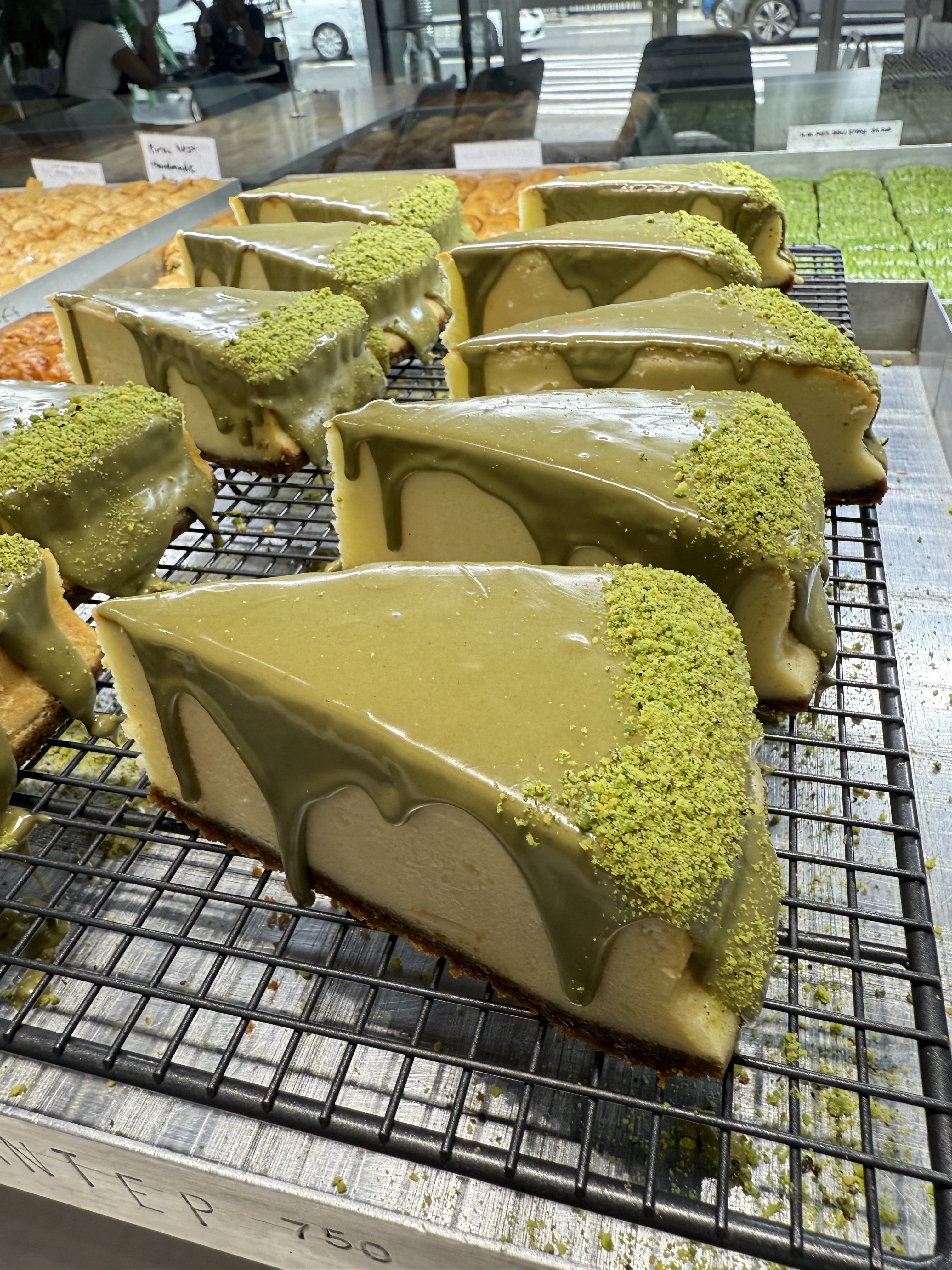 Pistachio cheesecake